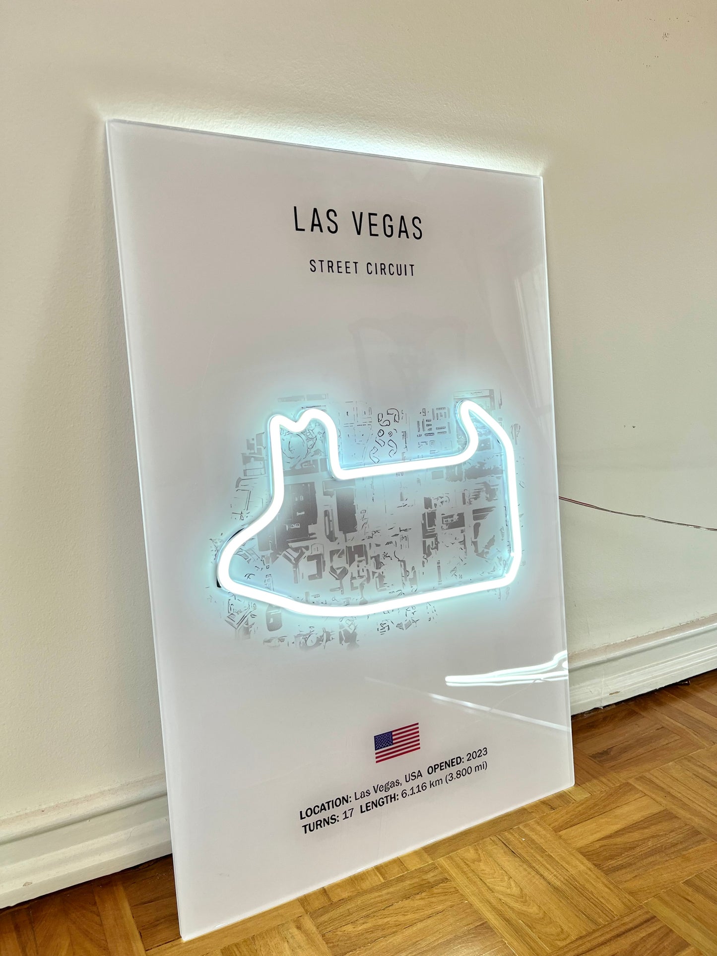 Las Vegas Racetrack Led Poster