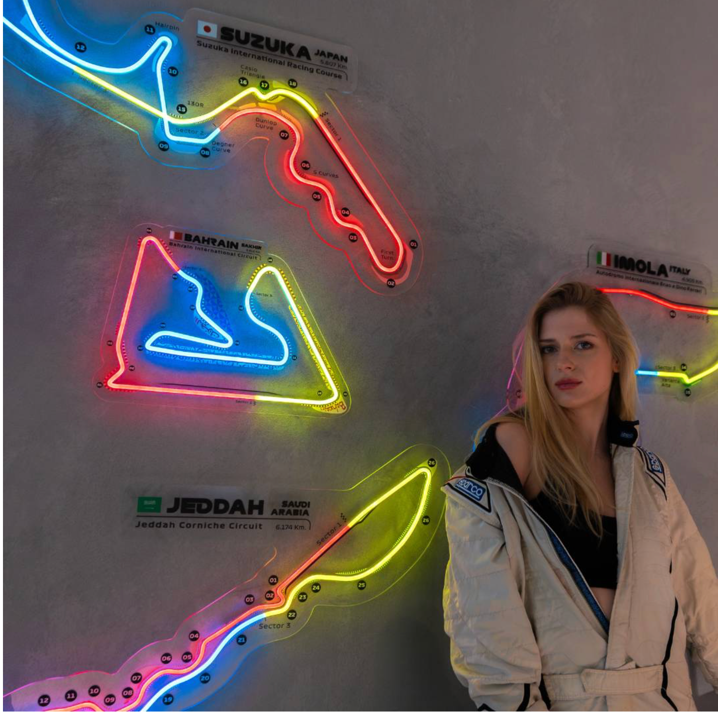 Neon Led Racetrack Circuits