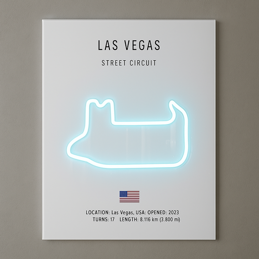 Las Vegas Racetrack Led Poster