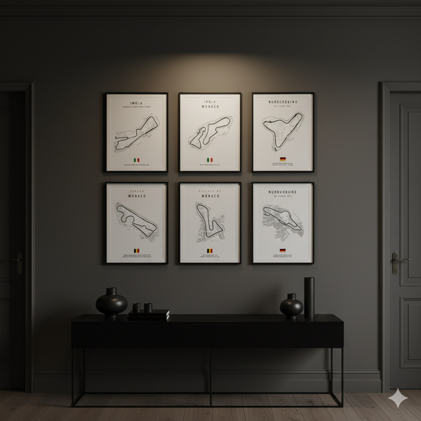 F1 Racetrack Posters