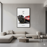 Ferrari Grand Prix F1-75 Racing Poster