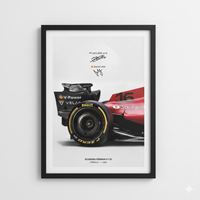 Ferrari Grand Prix F1-75 Racing Poster