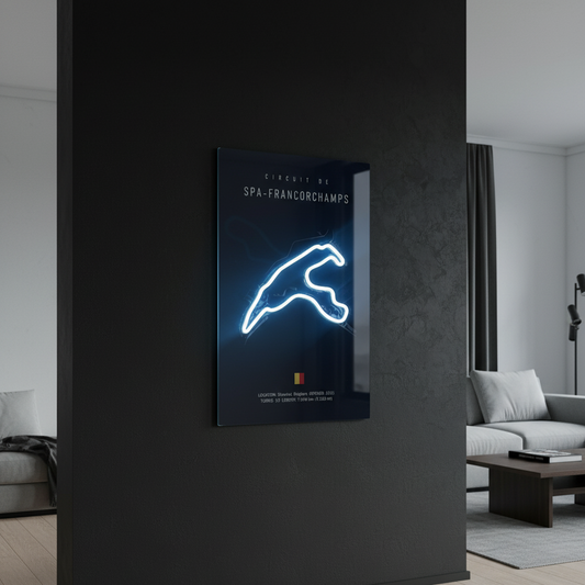 Hand-crafted LED Racetrack Wall Art