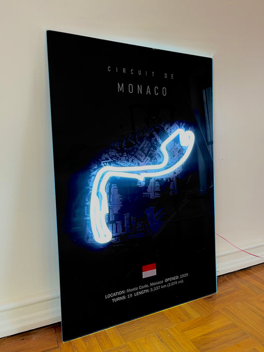 Monaco Racetrack Led Poster