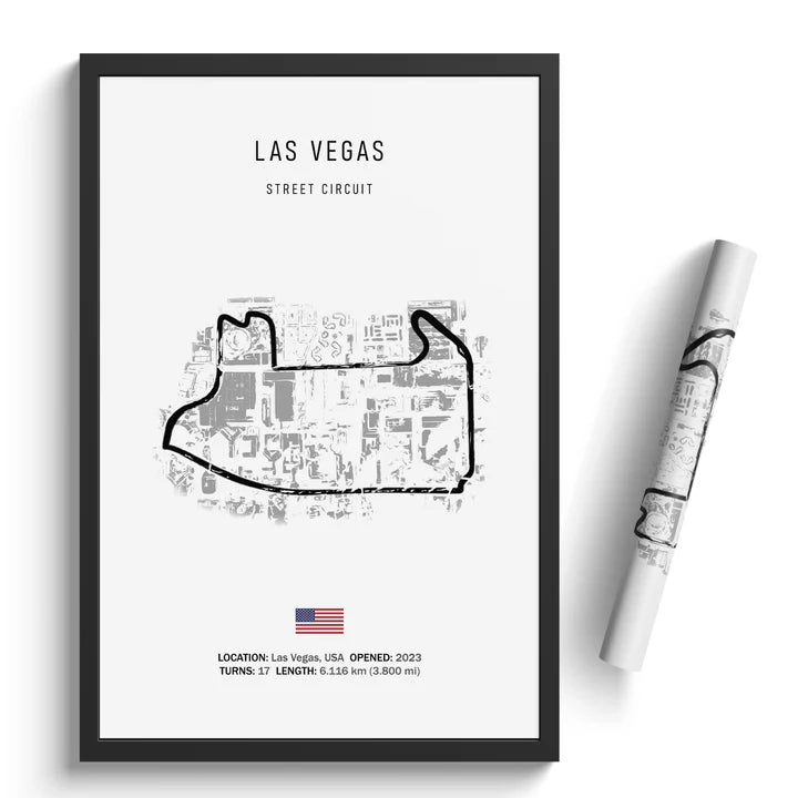 Las Vegas Street Circuit - Racetrack Print