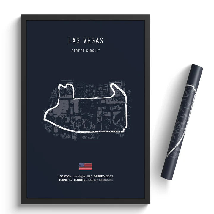 Las Vegas Street Circuit - Racetrack Print