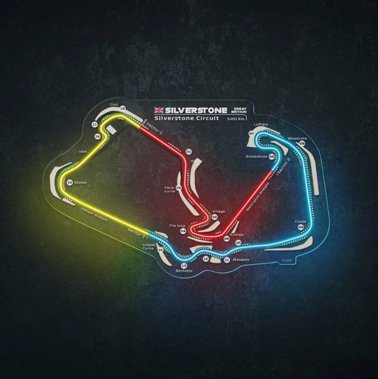 Silverstone Circuit Neon LED Race Track
