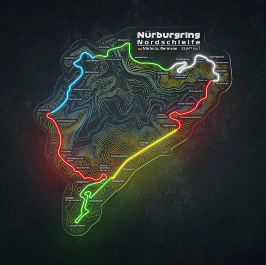 Nürburgring Nordschleife Neon LED Race Track