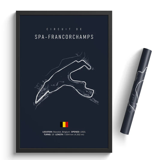 Circuit de Spa-Francorchamps - Racetrack Print