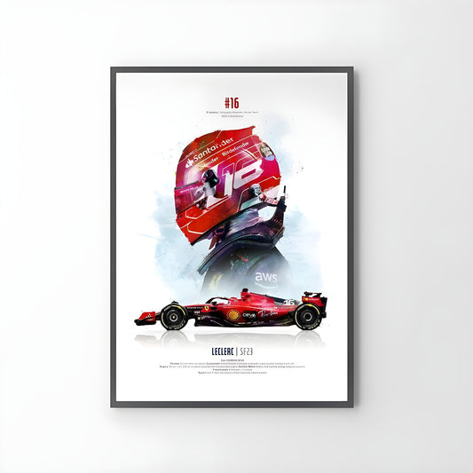 Ferrari Leclerc 16 Poster